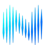 Abstract sound wave visualization; DeepNova Radio broadcast.